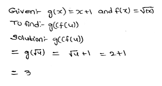 What Is G F 4 If G X X 1 And F X Sqrt X Snapsolve