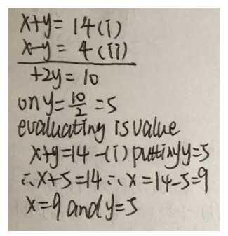 Solve The Following X Y 14 X Y 4 Snapsolve