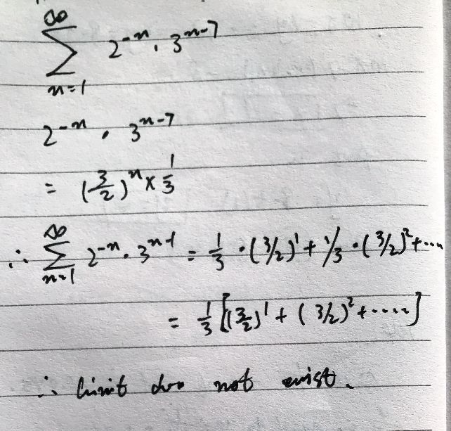 Determine Whether The Series Sum Limits N 1 Infty 2 N 3 N 1 Converges Or Diverges If It Onverges Find Its Limit Snapsolve Determine Whether The Series Sum Limits N 1 Infty 2 N 3 N 1 Converges Or Diverges If It Onverges Find Its Limit Snapsolve