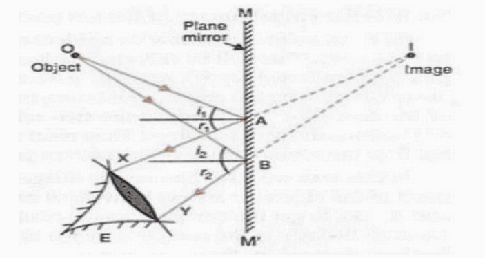 With The Help Of A Labeled Ray Diagram Describe How A Plane Mirror Forms An Image Of A Point Source Of Light Placed In Front Of It State The Characteristics Of The Image