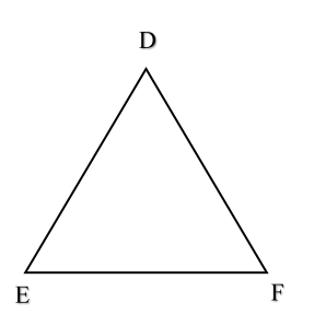 Solution for Let ABC and DEF be two triangles in which AB=DE, BC=FD and  CA=EF. The two triangles are congruent under the correspondence ABCleftrightarrow .___