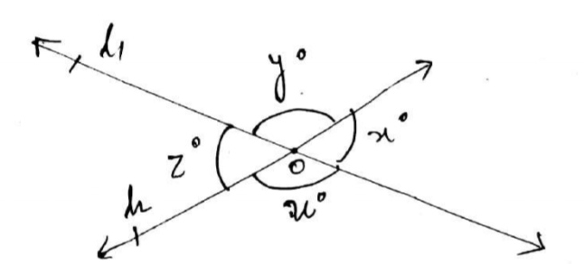 In Figure Lines L 1 And L 2 Intersect At O Forming Angles As Shown In The Figure If X 45 Find The Values Of Y Z And U Snapsolve