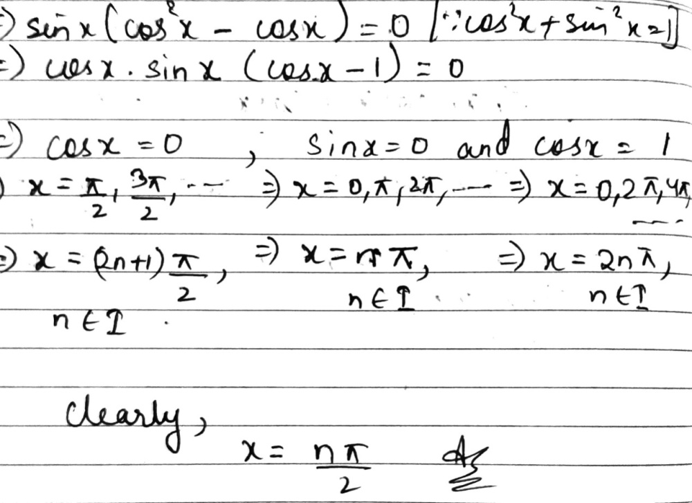 Sinx Sin2x Sin3x Are In A P Ifa X Npi 2 Nin I B X Npi Nin I C X 2npi Nin I D X Left 2n 1right Pi Nin I Snapsolve