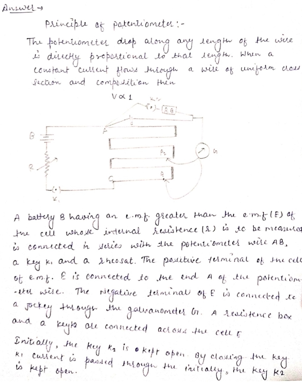 Draw A Circuit Diagram Of Potentiometer - Circuit Diagram