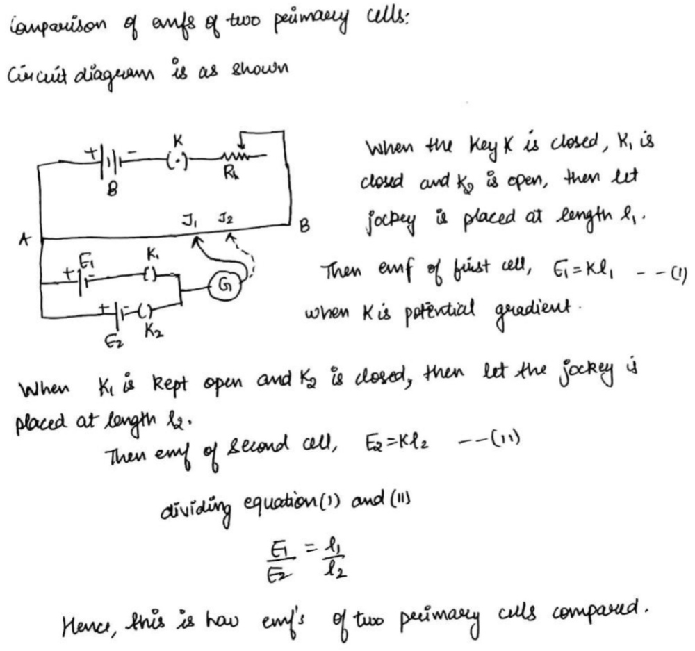 Draw The Circuit Diagram To Determine Internal Resistance Of A Cell ...