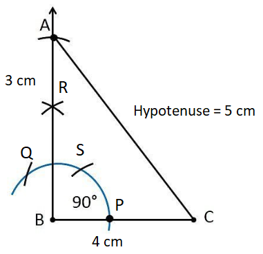 Construct A Right Angled Triangle In Which Sides Containing The Right Angle Are 3 Cm And 4 Cm Measure The Hypotenuse Snapsolve