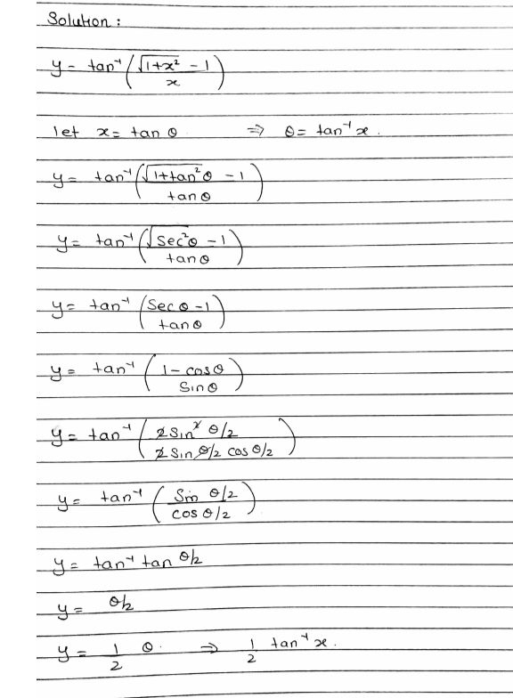 Find Frac Dy Dx If Y Tan 1 Left Frac Sqrt 1 X 2 1 X Right Where e 0 Snapsolve