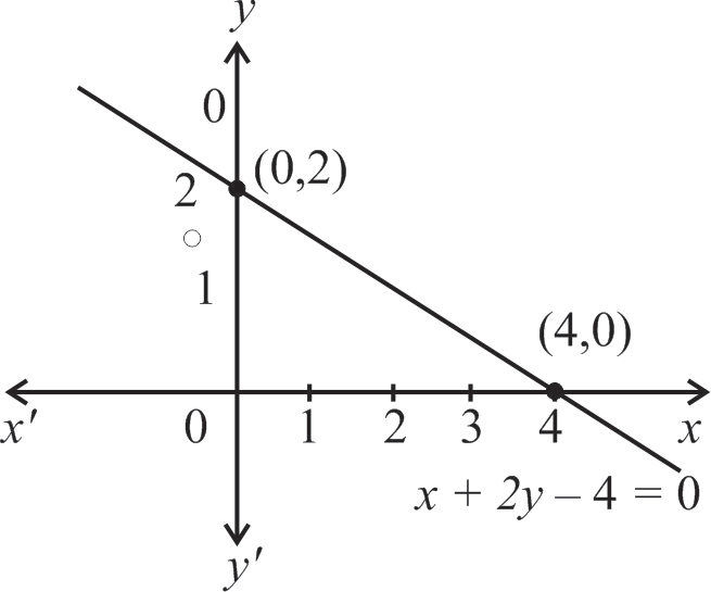 Draw The Graph Of The Equation X 2y 4 0 Find The Co Ordinates On The Graph Cuts The Y Axis Snapsolve