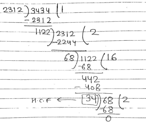 Determine the  HCF of the numbers in each of the following by continued  division method leftiright3481024 leftiiright23123434  leftiiiright144180192 leftivright16245221276  Snapsolve