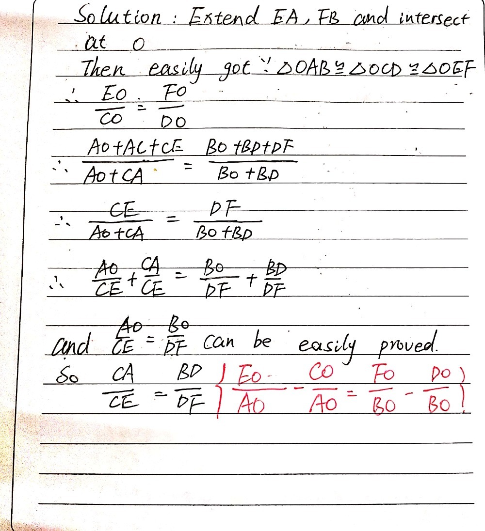 S 1neorem 11 If Abparallel Cdparallel Ef Then Gauthmath