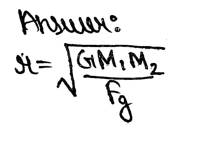 The Formula To Calculate The Gravitational Force B Gauthmath