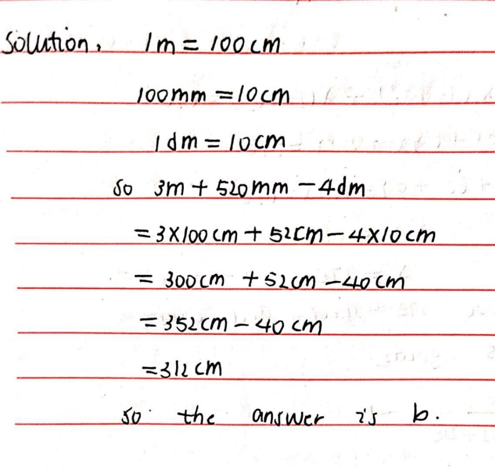 Hasil Dari 3 M 5 Mm 4 Dm A 352cm B 312c Gauthmath