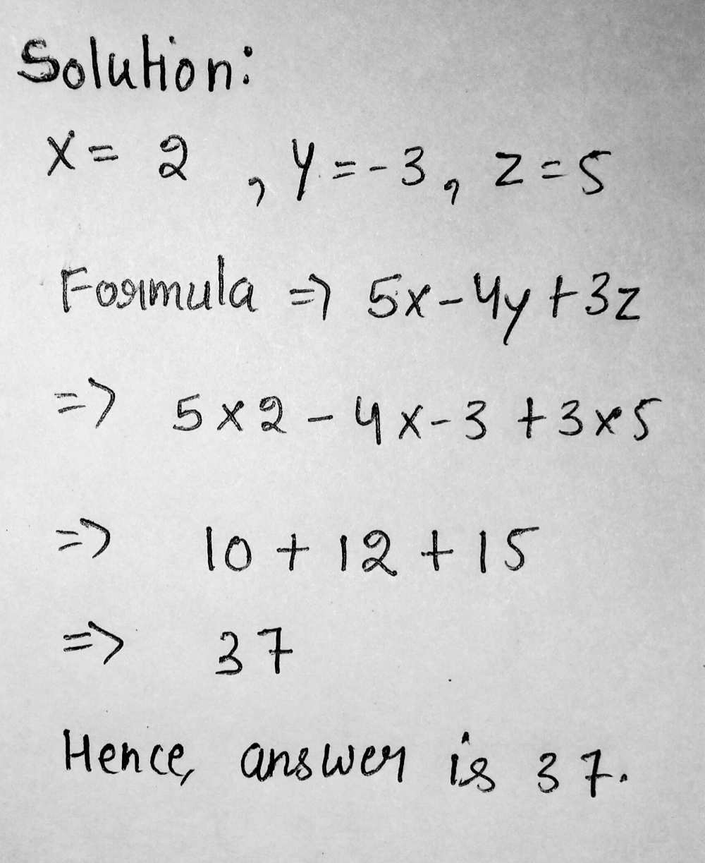 Formula X 2 Quad Y 3 Quad Z 5 5 X 4 Y 3 Z Gauthmath