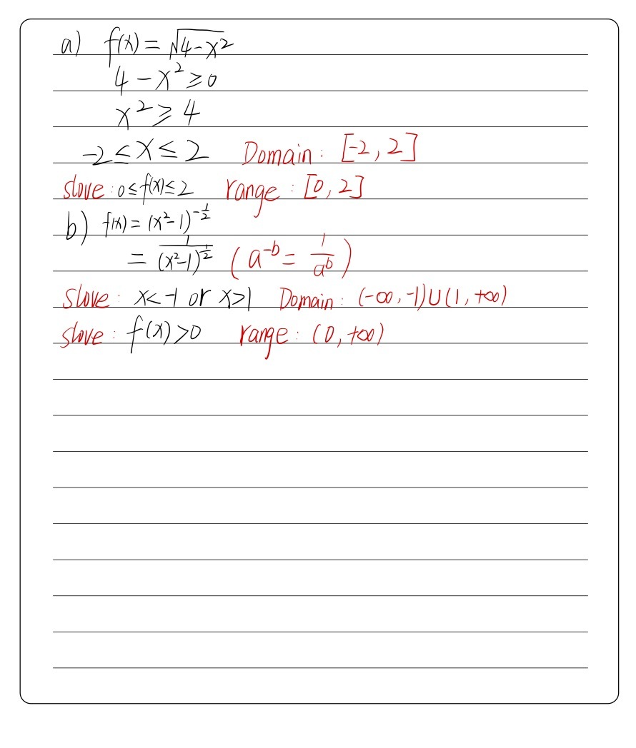 Question No 1 Determine The Domain And Range Of De Gauthmath Question No 1 Determine The Domain And Range Of De Gauthmath
