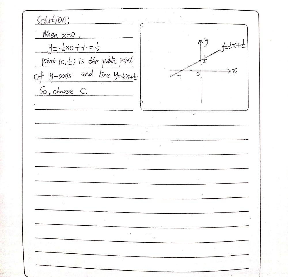 Ix At What Point Straight Line Y X 2 1 2 Cuts Gauthmath