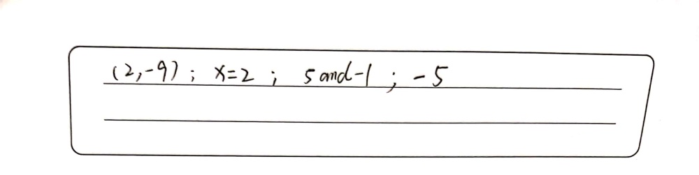 For Each Quadratic Function Identify The Vertex Gauthmath