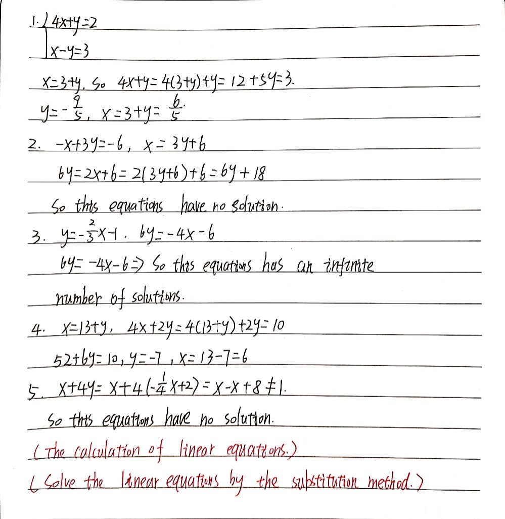 No Systems Of Linear Number Of Solutions The Line Gauthmath