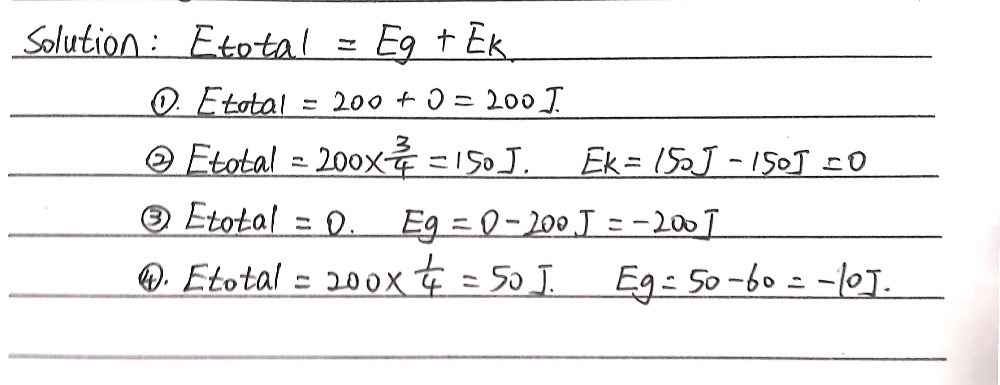 2 Eg Fe Potential Energy Ek Kinetic Energy Et Gauthmath