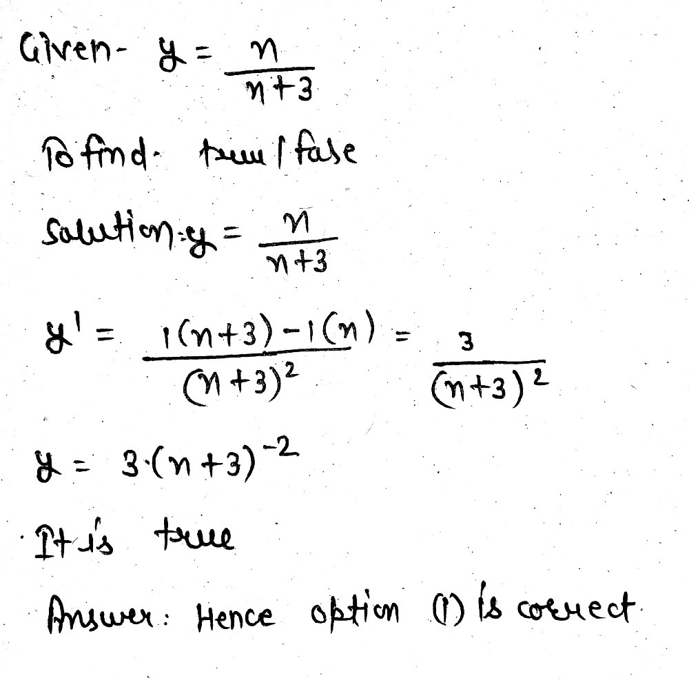 The 1st Derivative Of The Fubction Y X X 3 Is Y Gauthmath