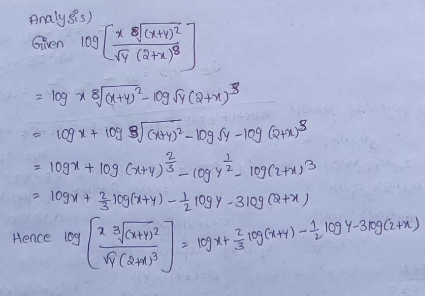 Expand The Following Log Frac X Cube Root Ofx Y2 Gauthmath Expand The Following Log Frac X Cube Root Ofx Y2 Gauthmath