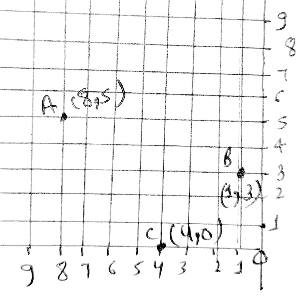 Graph The Points 4 0 1 3 And 8 5 On This Coordin Gauthmath