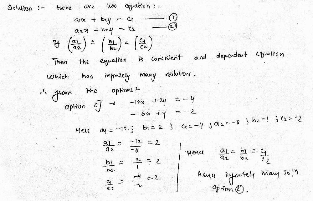 Which System Has Infinitely Many Solutions 3x Y Gauthmath