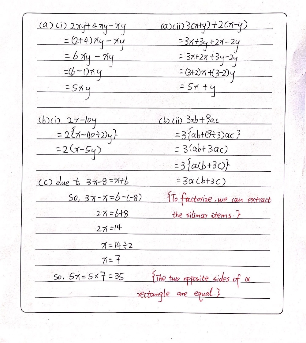 8 A Simplify The Following Expressions 1 2xy 4x Gauthmath