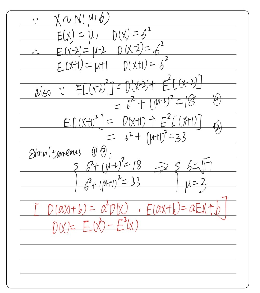 If A Random Variable X Is Defined Such That E X 2 Gauthmath
