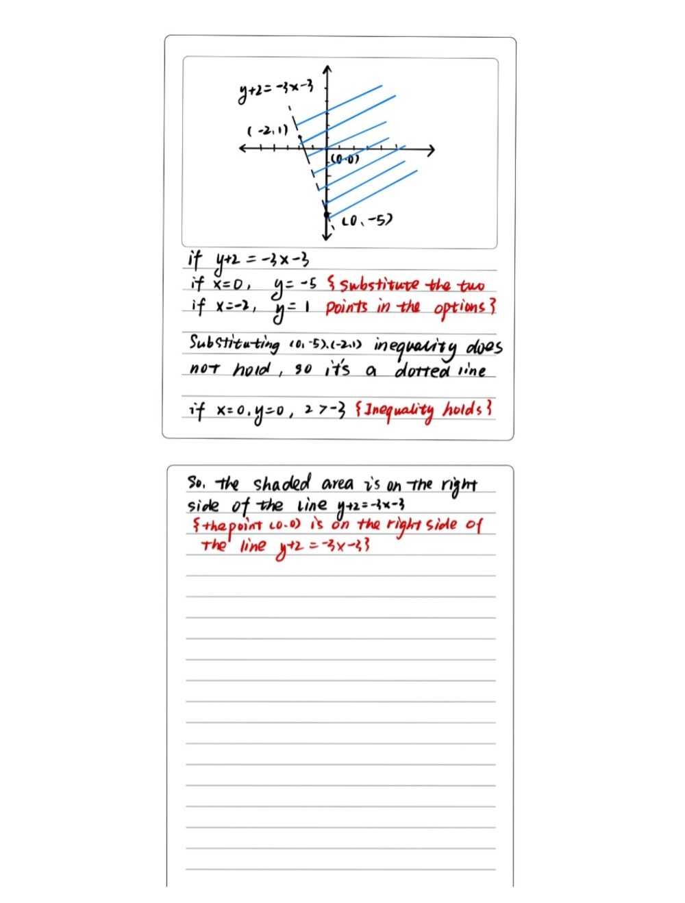 On A Piece Of Paper Graph Y 2 3x 3 Then Determ Gauthmath