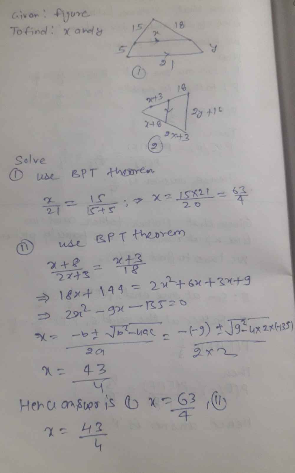 V A Find X And Y 3 Gauthmath