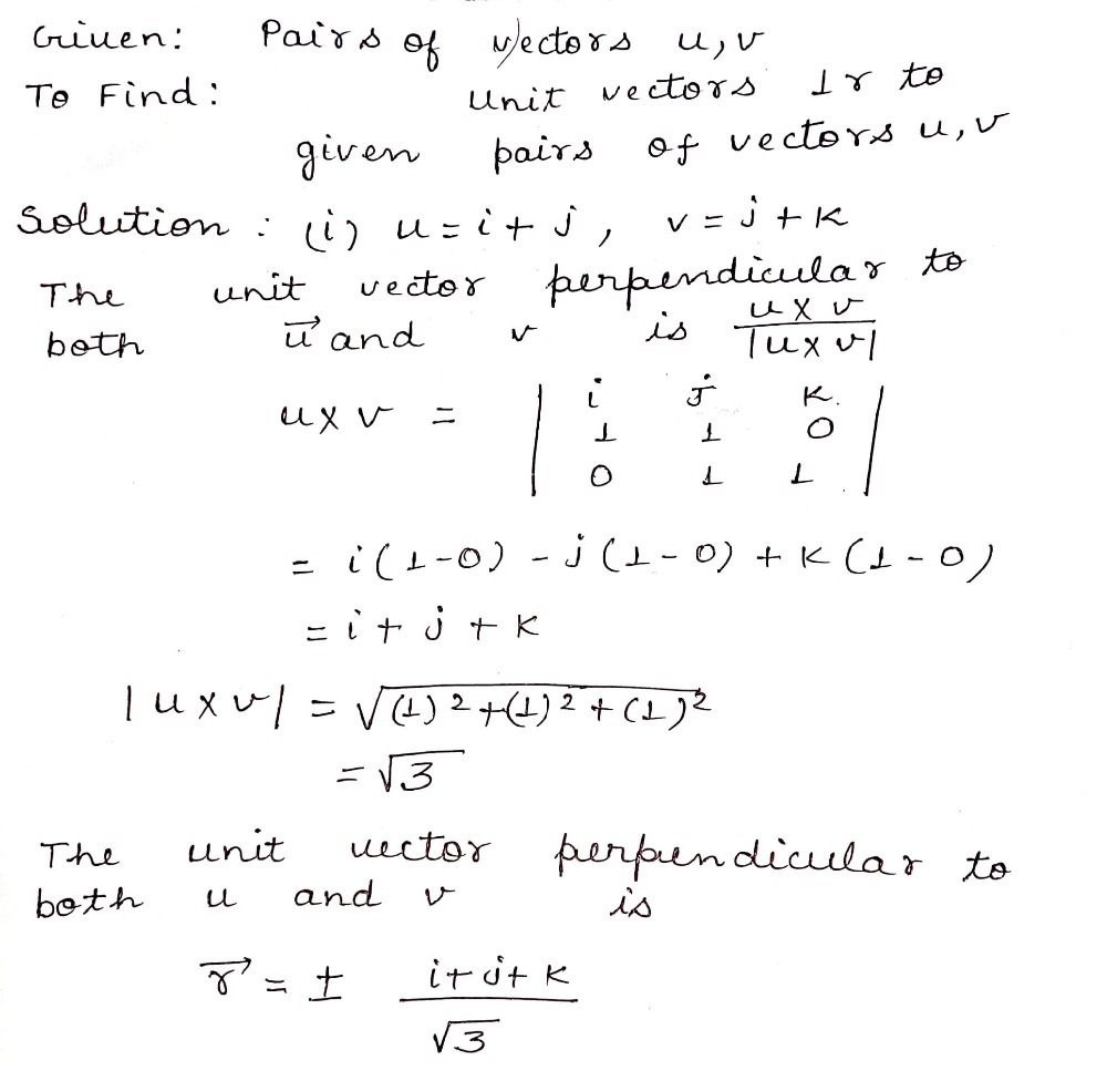 Q 10 Find The Unit Vectors Perpendicular To The F Gauthmath