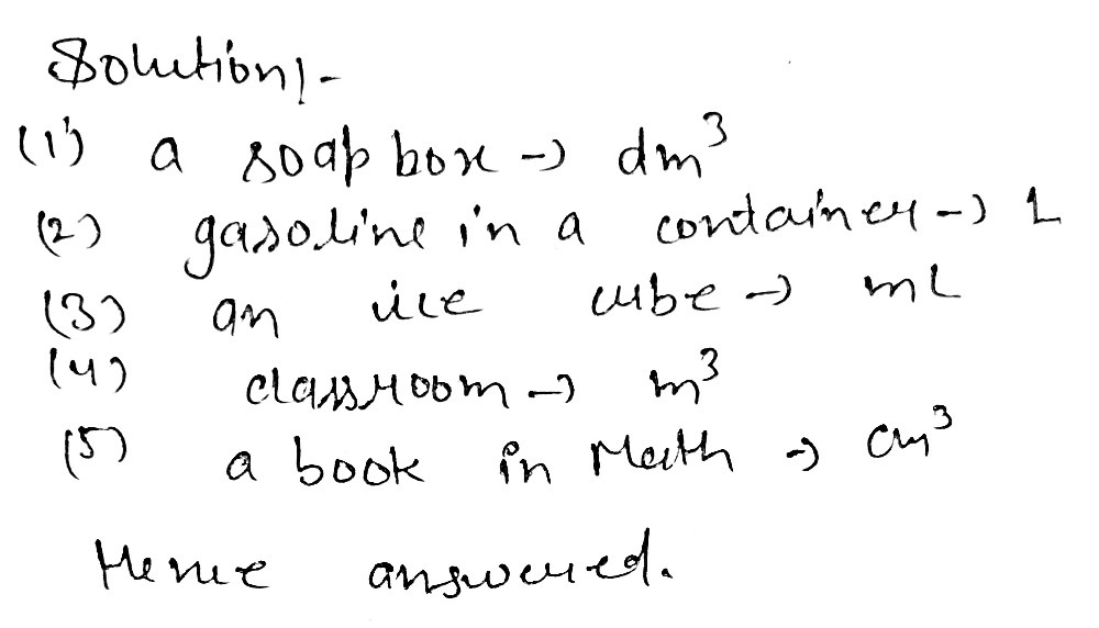 Iv Write The Best Unit Of Measure For The Fo Gauthmath