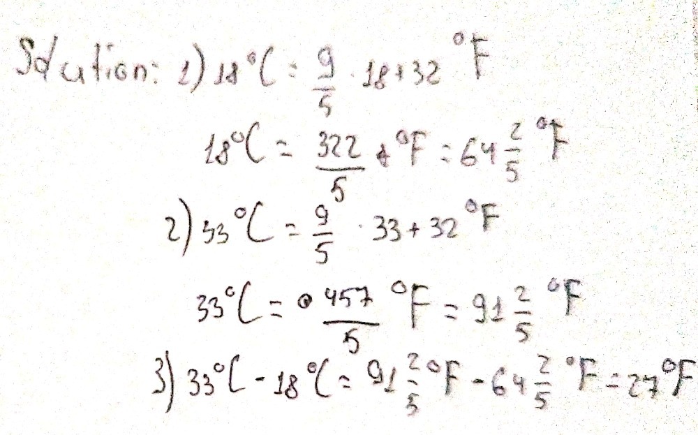 The Temperature In The Unit Of Degree Celsius Gauthmath