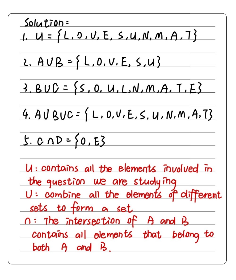 Test Iii Set Operation 2 Points Each Given A L Gauthmath
