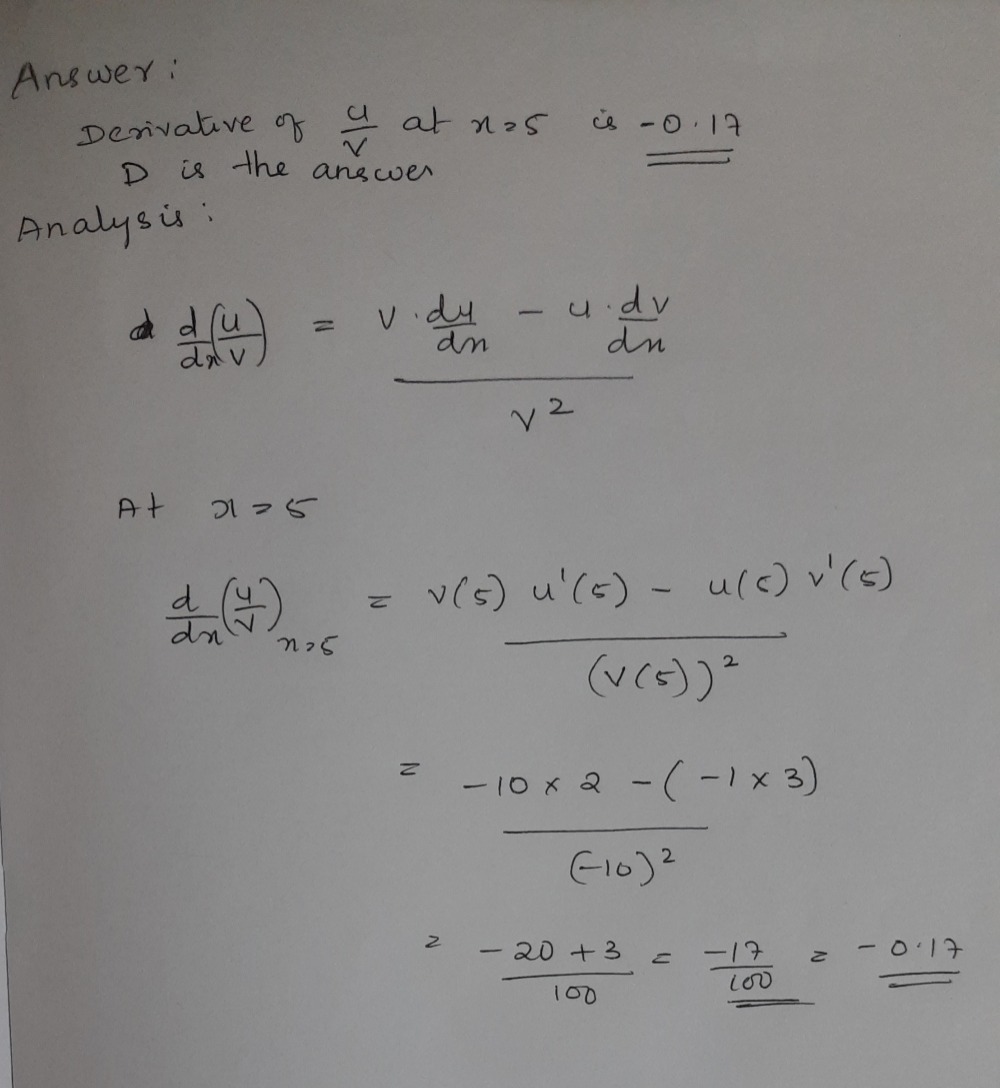Suppose That M And O Are Differentiable At X 5 A Gauthmath
