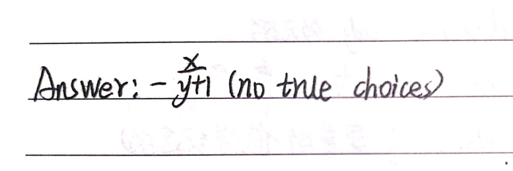 Which Of The Following Is Dy Dx Of X2 Y2 2y 45 2 Gauthmath Which Of The Following Is Dy Dx Of X2 Y2 2y 45 2 Gauthmath