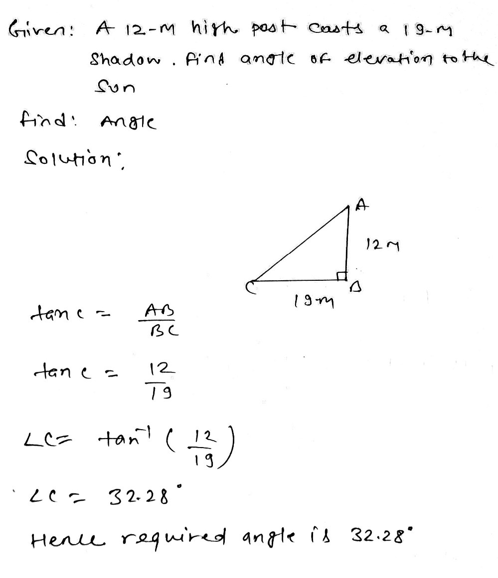 a-12-meter-high-post-casts-a-19-meter-shadow-gauthmath