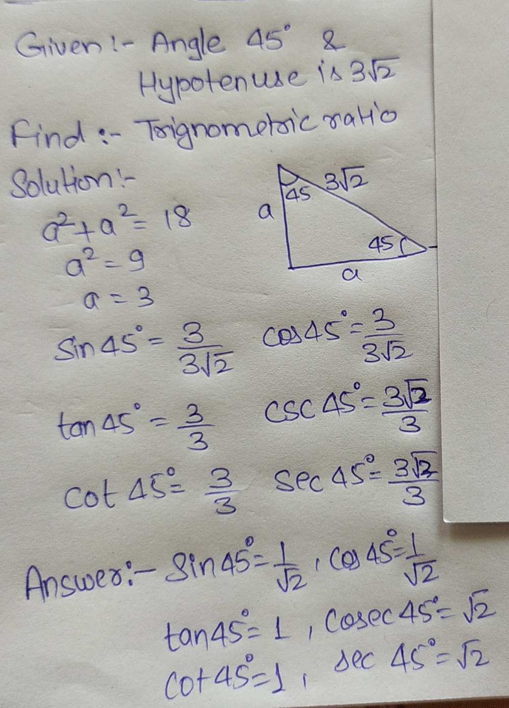 2 Calculate The Right Triangle S Side Lengths Wh Gauthmath