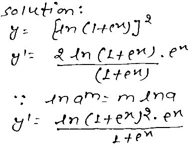 The Derivative Of Y Ln 1 Ex 2 O Is A Y Frac Exl Gauthmath