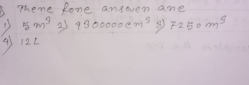 5 000 000 Cm3 M3 5 000 000 1 000 000 5 Cubic Gauthmath