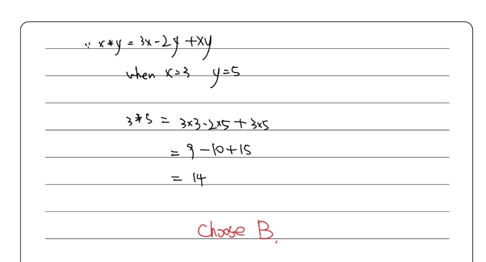 If X Y 3x 2y Xy Then 3 5 A 15 B 14 C 12 D 1 Gauthmath