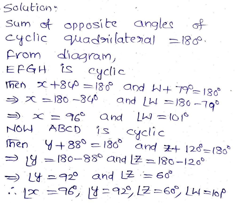 1 A B C D E F G And H All Lie On The Circumf Gauthmath