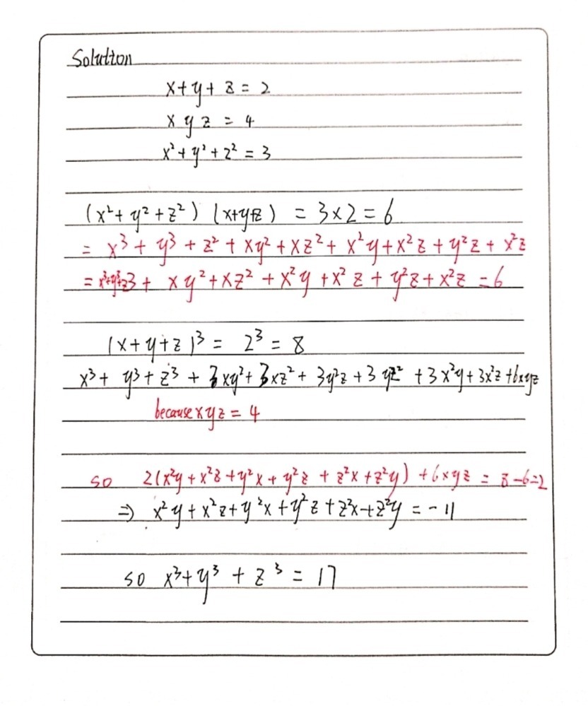 If X Y 2 2 X Y Z 4 And X2 Y Z2 3 So X3 Y Gauthmath If X Y 2 2 X Y Z 4 And X2 Y Z2 3 So X3 Y Gauthmath
