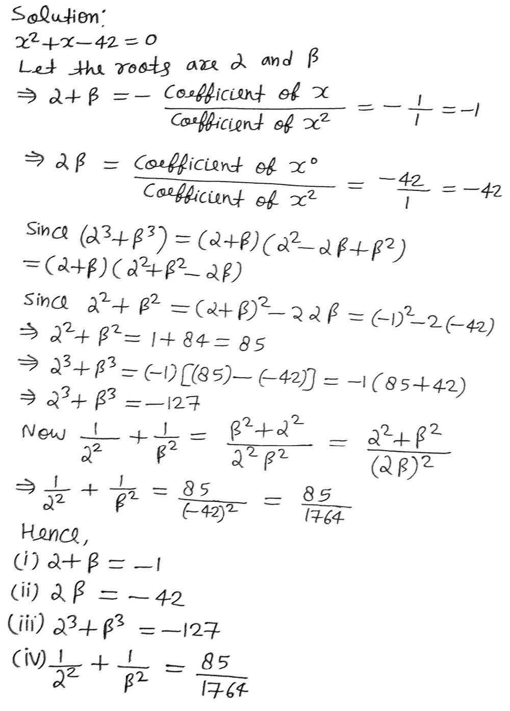 Find The Product And Sum Of The Quadratic Oots X2 Gauthmath