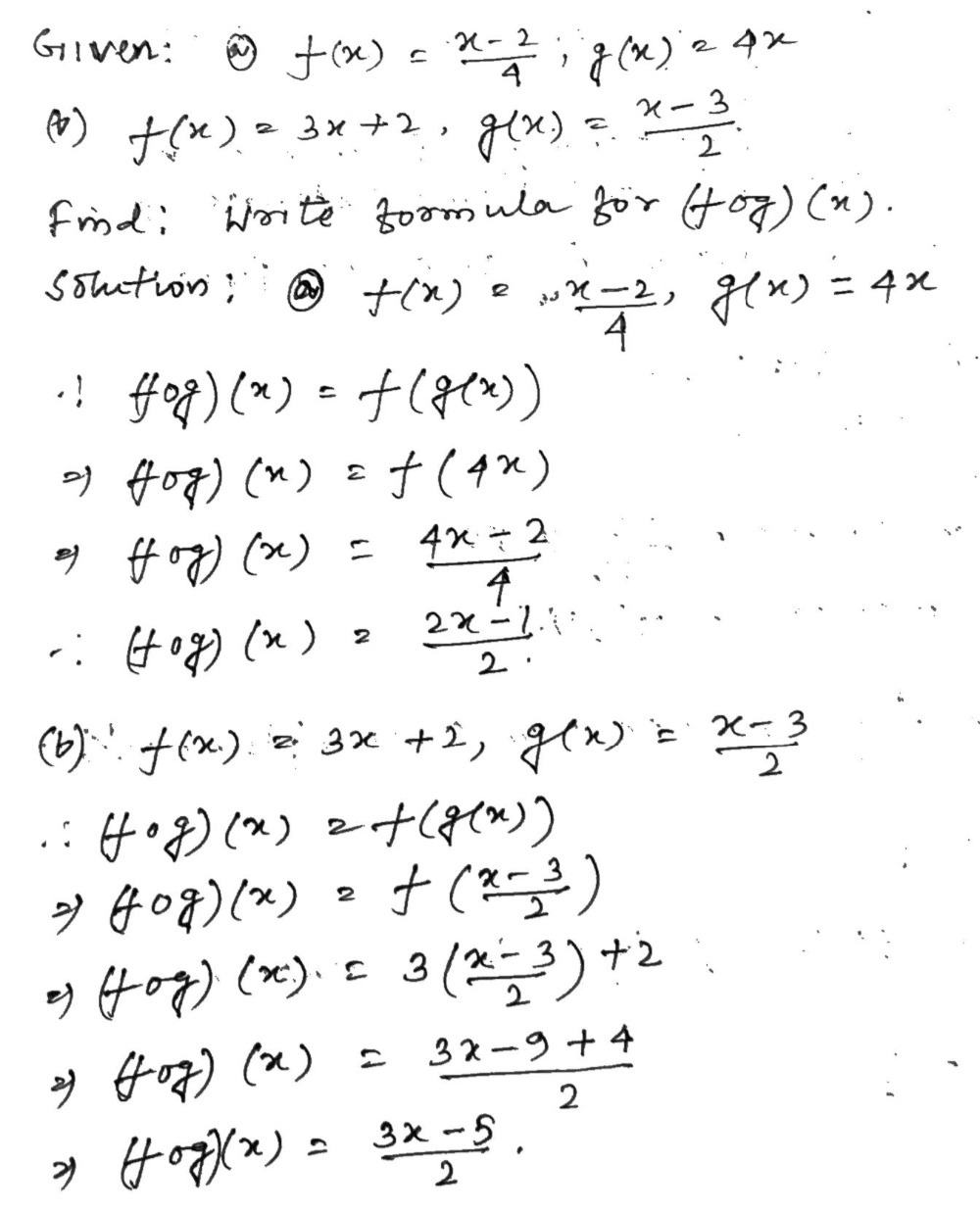 25. Write a formula fo fggx in each of the fo - Gauthmath