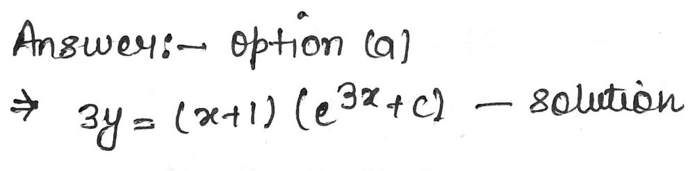 The Solution Of The Given Differential Equation Gauthmath