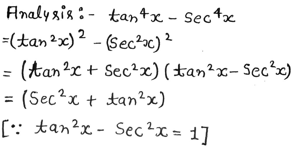 Complete The Identity Tan 4x Sec 4x Sec 2x Tan 2 Gauthmath