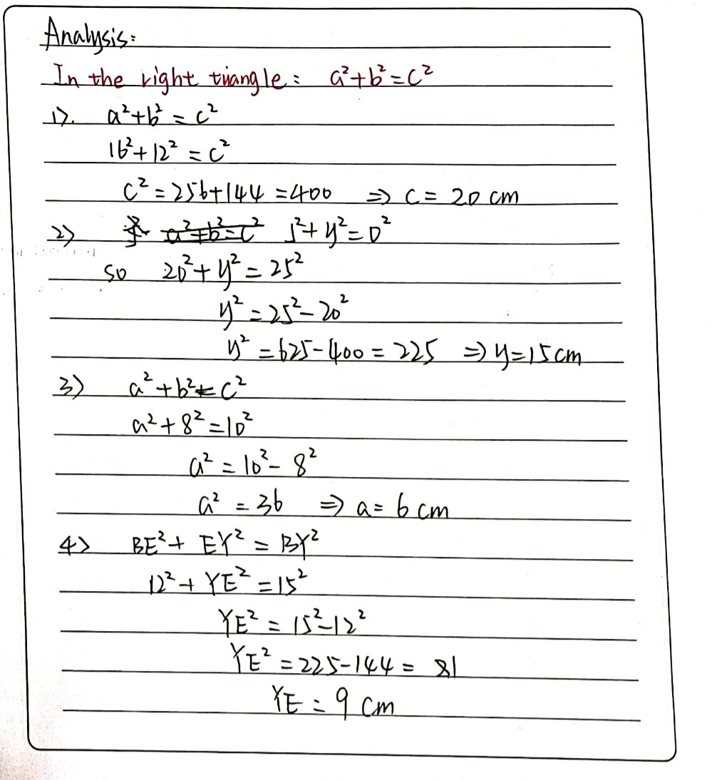 1 Find The Length Of The Hypotenuse C Of A Right T Gauthmath