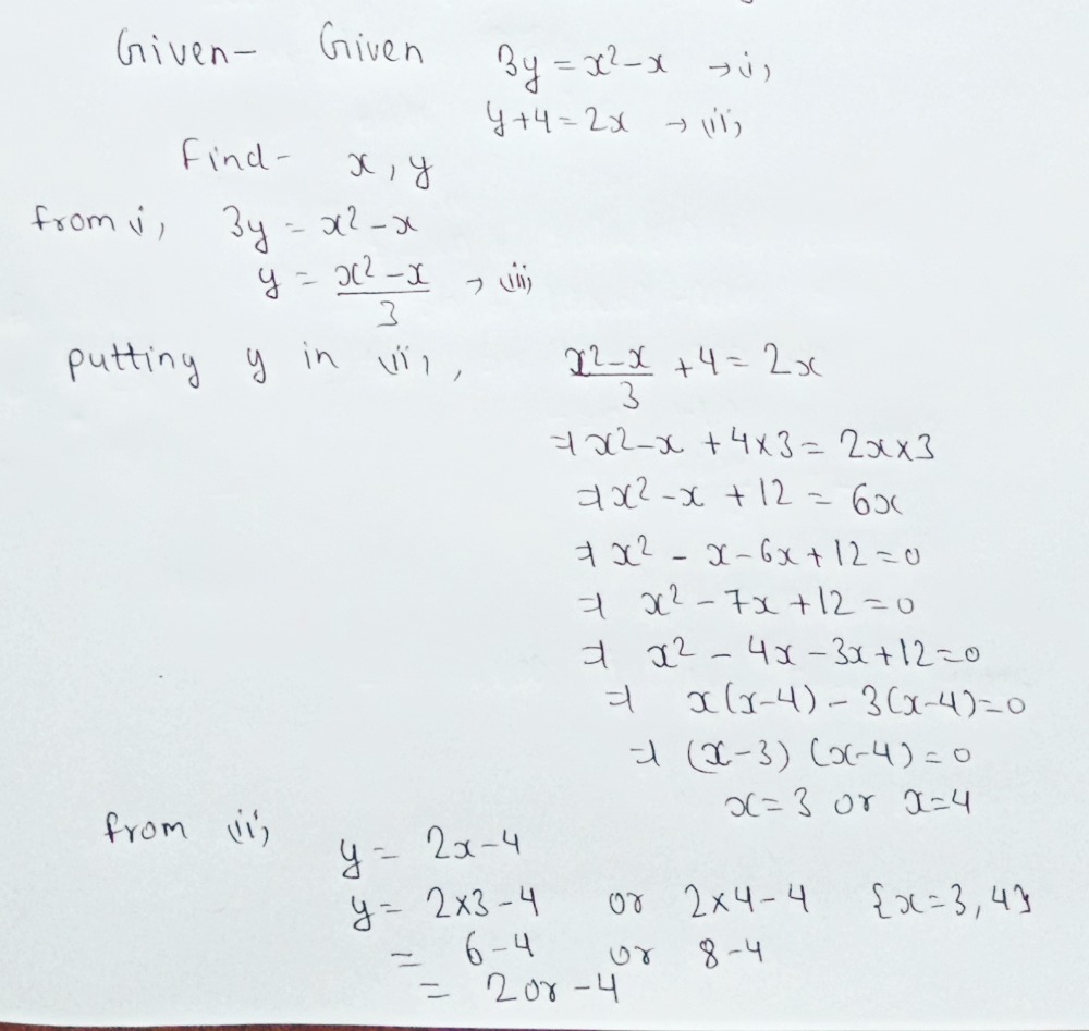 Solve The Pair Of Simultaneous Equations For Value Gauthmath