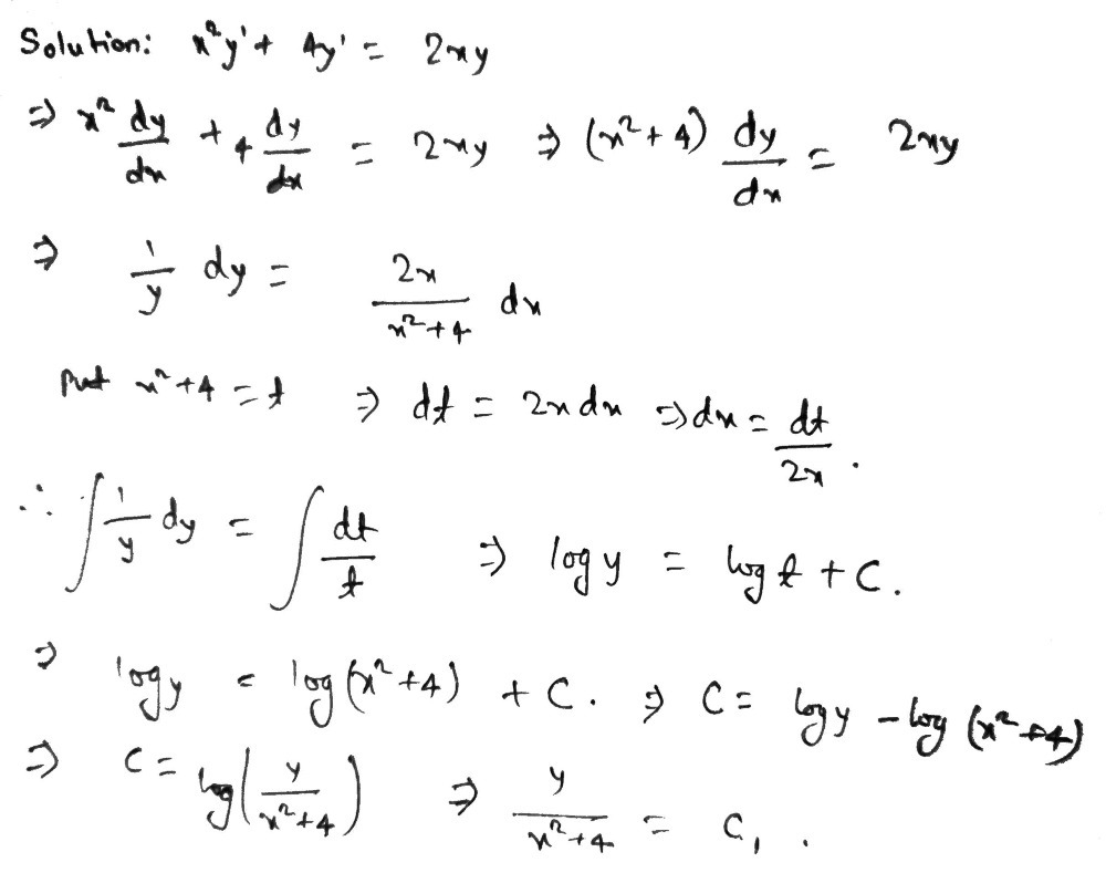 Evaluate The Following Differential Equations To G Gauthmath